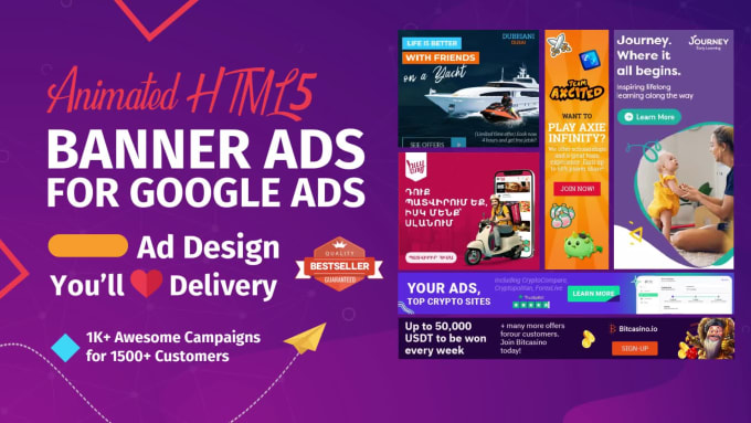 design creative HTML5 banner ads for google display ads