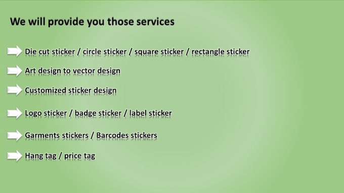 design logo, bercode stickers or any type of sticker for you