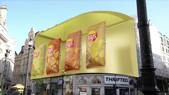 do 3d led billboard animation, 3d product anamorphic animation 3d product mockup