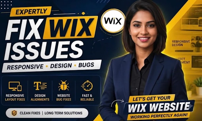 fix wix studio website bugs, wix velo, wix code, and wix databases