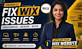 fix wix studio website bugs, wix velo, wix code, and wix databases