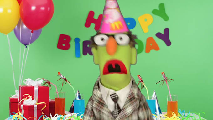 have harold the puppet make a custom birthday video