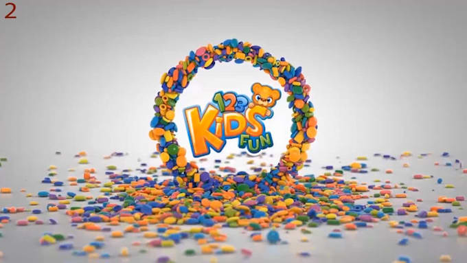 create wonderful kids video intro logo animation