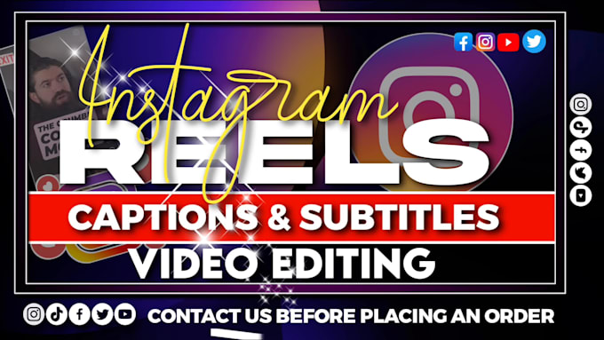 edit instagram reels, tiktok,youtube shorts with engaging subtitles or captions