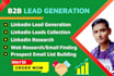 do b2b linkedin lead generation, website scraping, email list, data entry