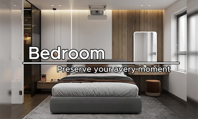 design and realistically render your bedroom