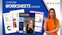 design canva worksheet, workbook and document formatting