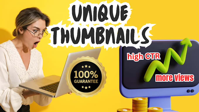 design catchy youtube thumbnail in 24 hours