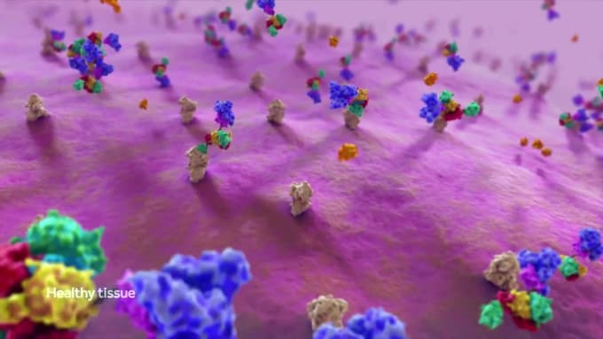 create 3d mechanism of action animation for drug, immunotherapy, medical device