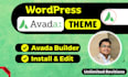 create avada wordpress website with avada theme and avada builder
