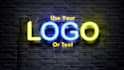 create a 3d neon logo animation and neon light effect design