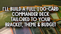 make or tune a commander mtg decklist