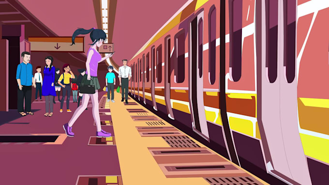 create 2d animation video in anime or cartoon style