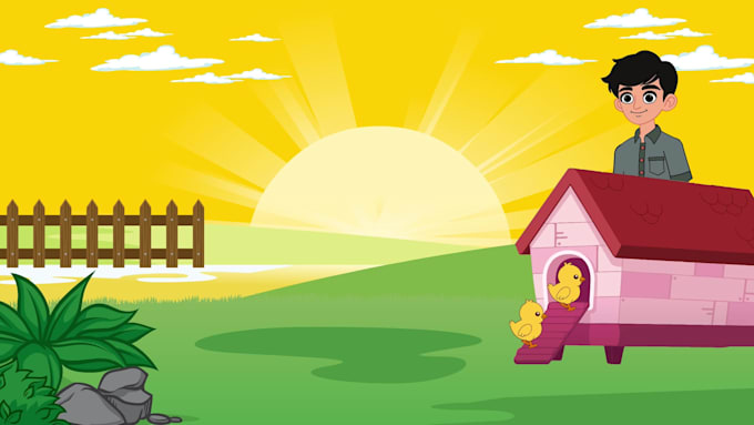 create 2d kids cartoon animation video for nursery rhymes, stories and youtube