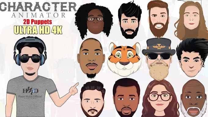 design and rig awesome puppet for adobe character animator