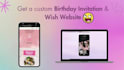 create custom birthday invitation or wish website with rsvp and animations