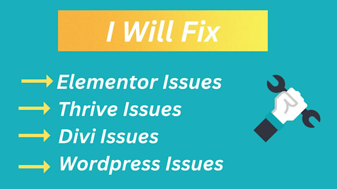 fix wordpress elementor, divi, wpbakery and thrive issues fast