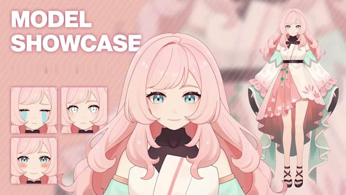 draw and rigging live2d model, vtuber model, vtuber rigging, 2d vtuber avatar