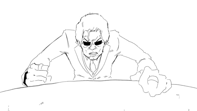do 2d line art animation, frame by frame,  2d traditional animation