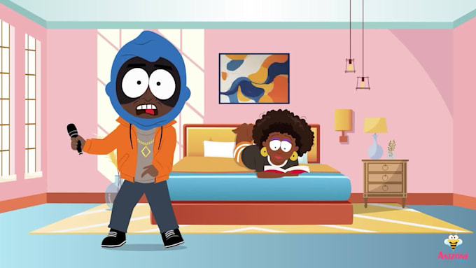 create southpark style cartoon animation video
