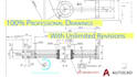 draw autocad 2d mechanical engineering or technical drawings