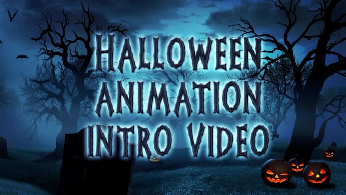 create an awesome halloween animation intro video greeting