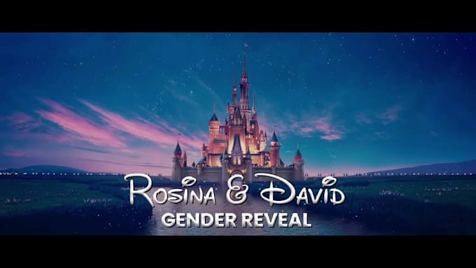 create a powerful disney gender reveal or invitaion video