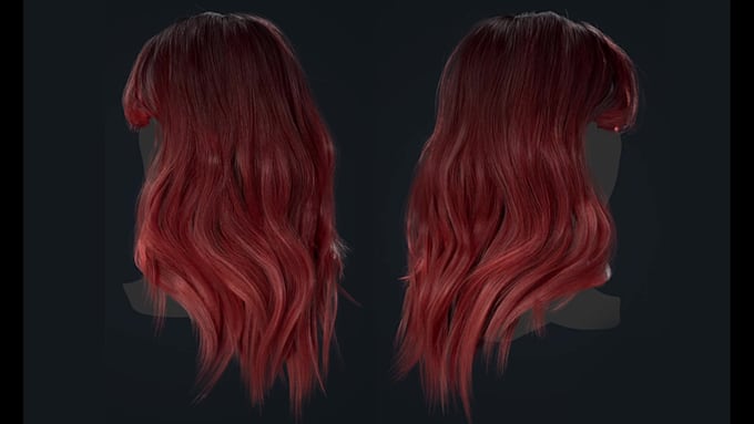 create 3d game ready haircards for realtime characters