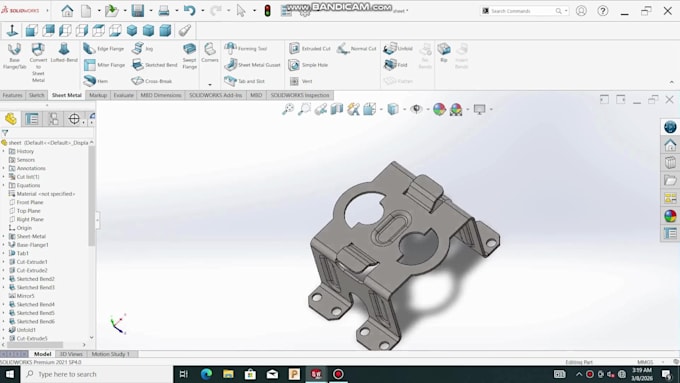 design sheet metal in solidworks for fabrication and dxf