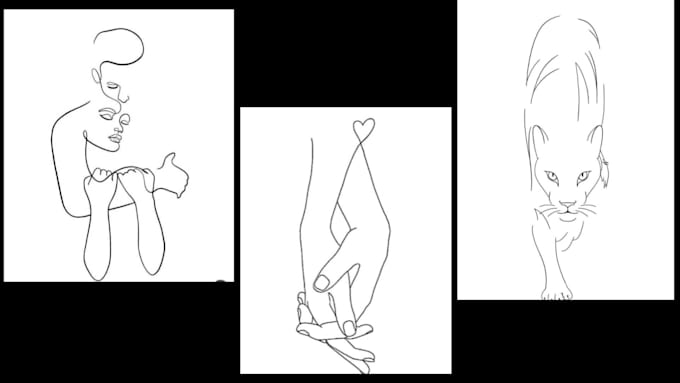 fine line tattoo design draw a minimalist line art
