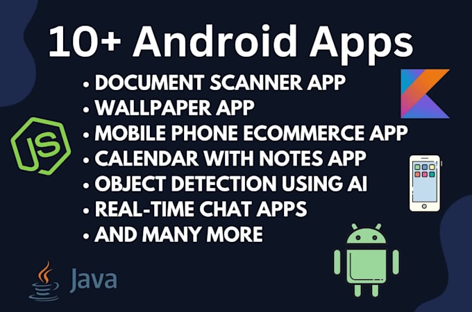 develop native kotlin java android studio apps with backend
