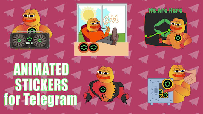 design custom animated stickers for whatsapp and telegram