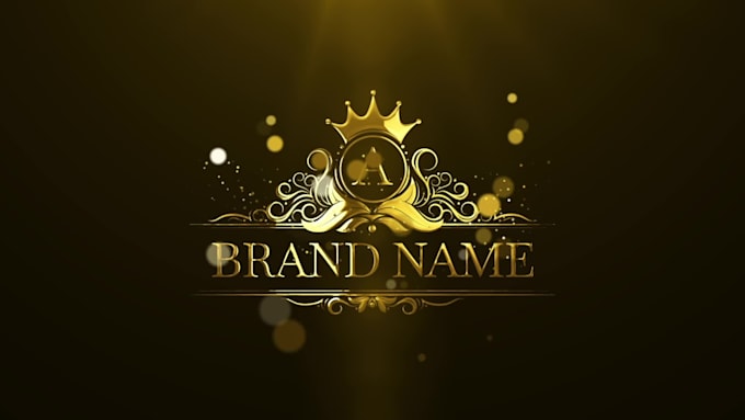 design modern gold silver logo reveal for youtube in 4k