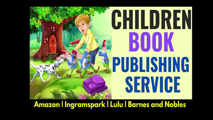 do children illustration, layout formatting, bookcover and publish the book