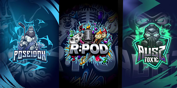 design esport logo for kick, tiktok, twitch, youtube, trovo