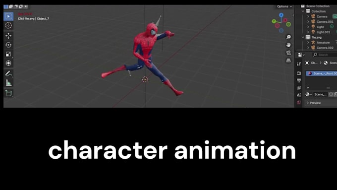 make blender 3d animation video, character animation, 3d product animation