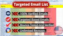 provide niche targeted email list, prospect list and b2b leads