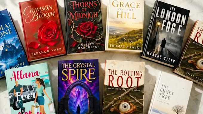 do book cover design, hardback, audiobook, ebook, all genre