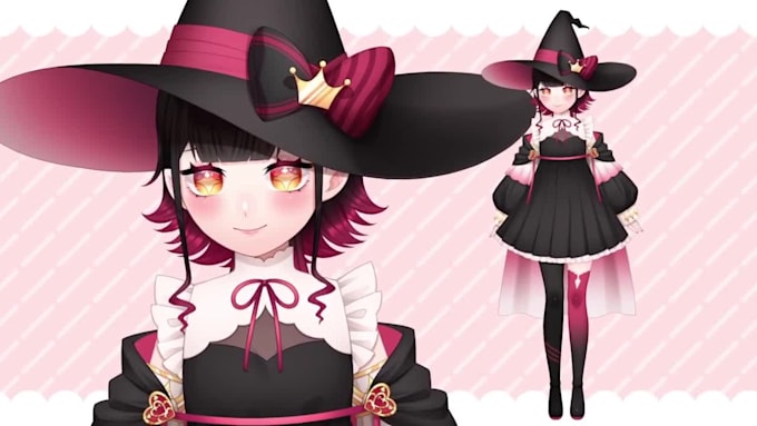 create custom live2d vtuber model, live2d rigging 2d vtuber avatar for streaming