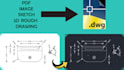 draft autocad 2d shapes, engineering drawing, technical and mechanical drawings