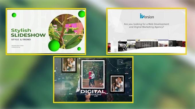 create wedding slideshow or photos slideshow promo videos