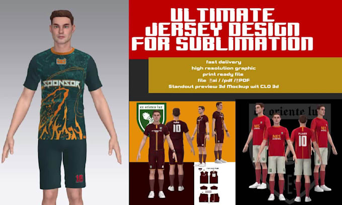 design ultimate jersey design sublimation for you