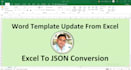 do vba macros for file conversion excel, word, json, XML, HTML, CSV