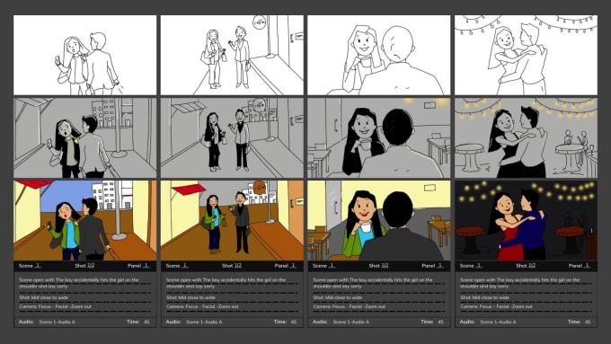 Create storyboard based on your script by Lemonads5000 | Fiverr