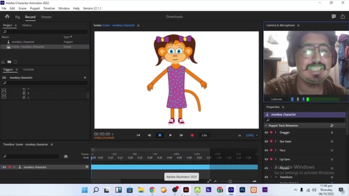 Do professional adobe character animator puppet creation by Asifal887 |  Fiverr