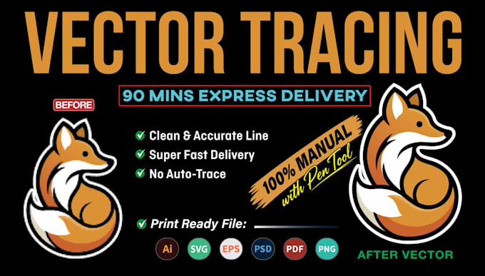 manual vector tracing and redraw a perfect logo