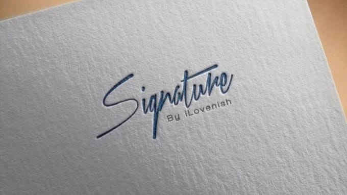 Do professional signature logo design by Ilovenish