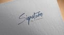 design a signature style logo with a premium brand feel