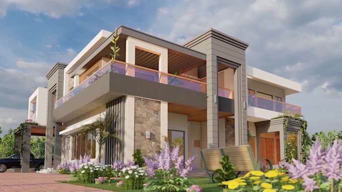 create architectural 3d rendering and walkthrough animation