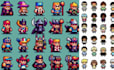 create pixel art,indie game sprite sheet, animation and 2d game assets rpg